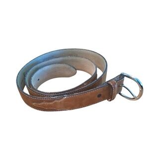Justin X5409 Western Belt Mens Size 48 Brown Top Grain Leather Made USA Cowboy